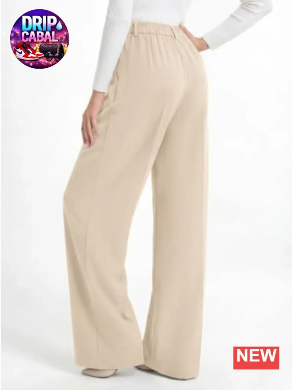 Wide Leg Pleated Dress Pants High Waist Trousers Slacks